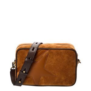 Golden Goose Star Suede Shoulder Bag, Brown